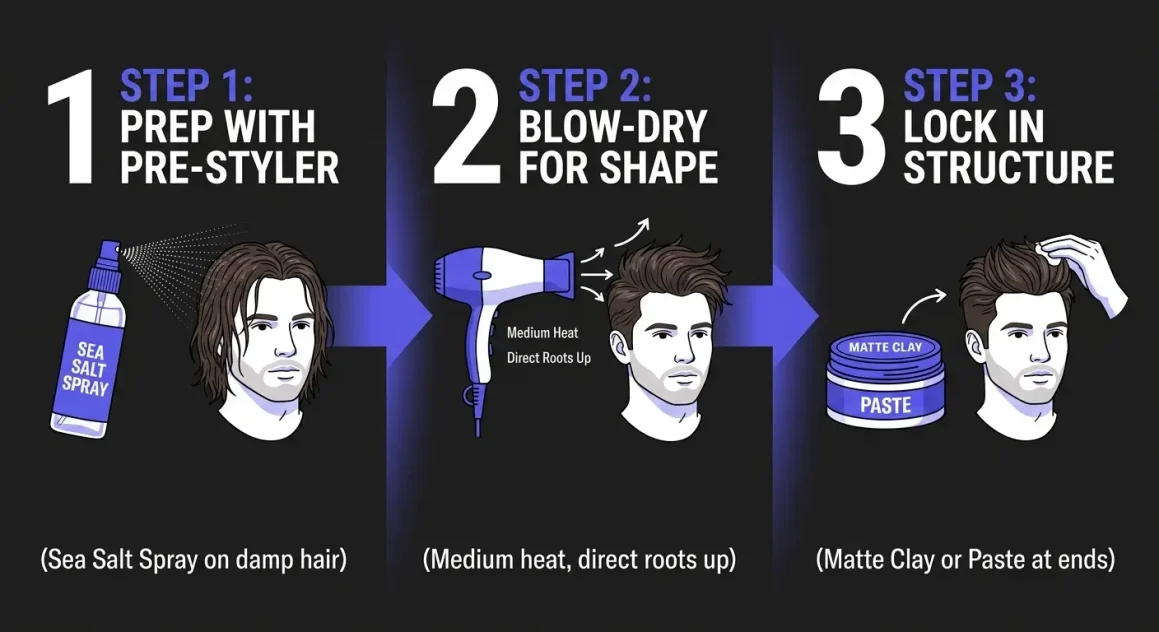 mens hairstyles for medium straight hair