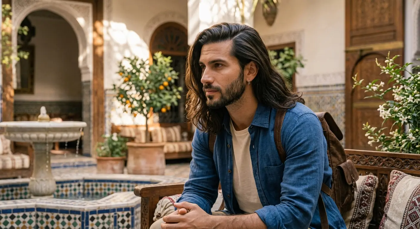gents long hair style