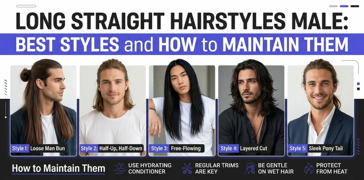 long straight hairstyles male