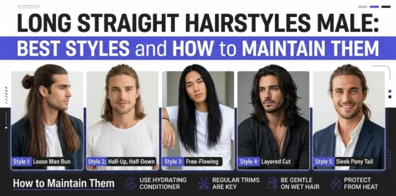 long straight hairstyles male