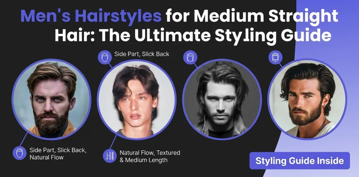 mens hairstyles for medium straight hair