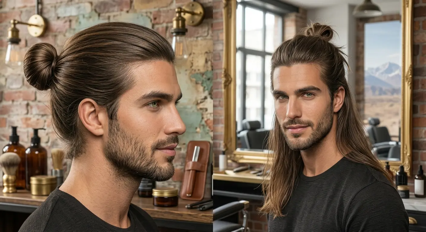 long straight hairstyles male